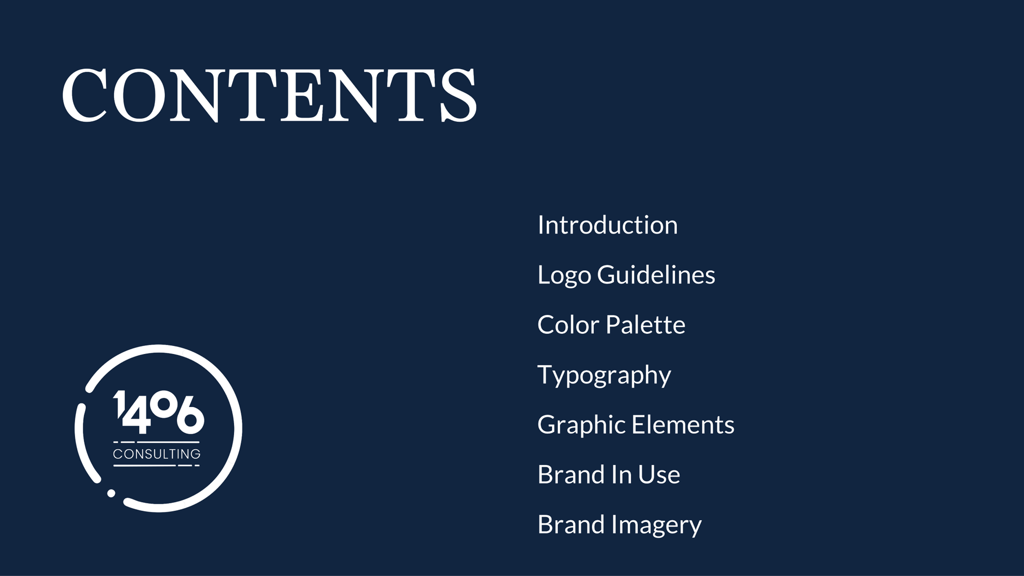 1406 Consulting brand guide page 8