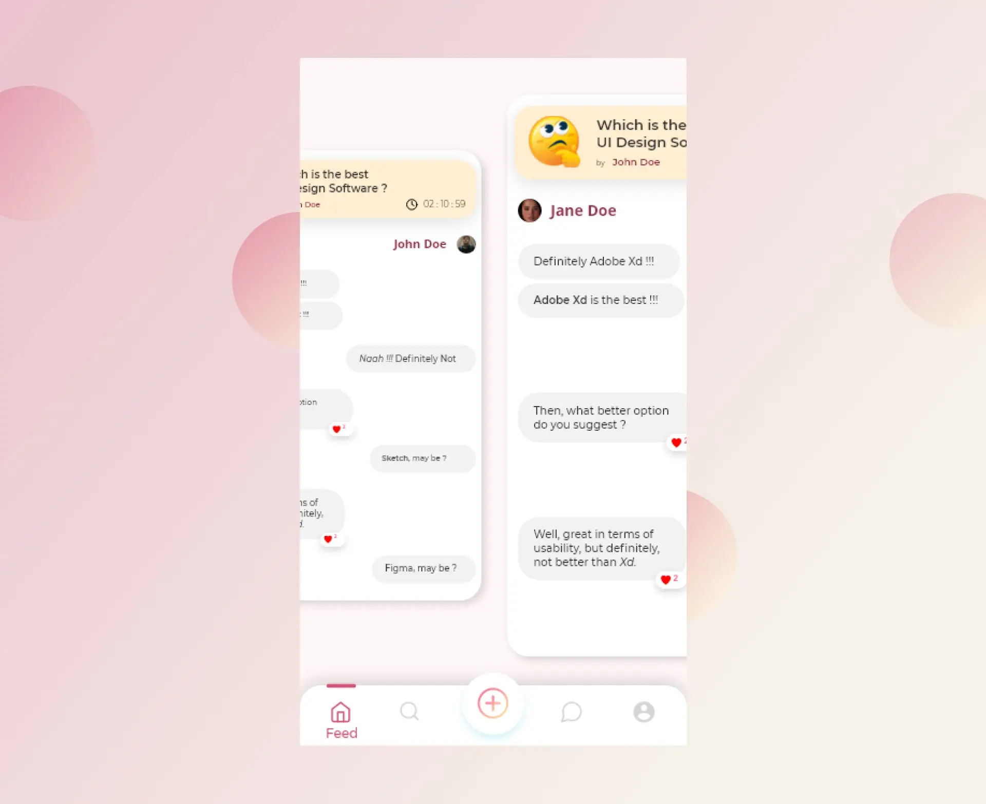 Mobile app UI design example 2
