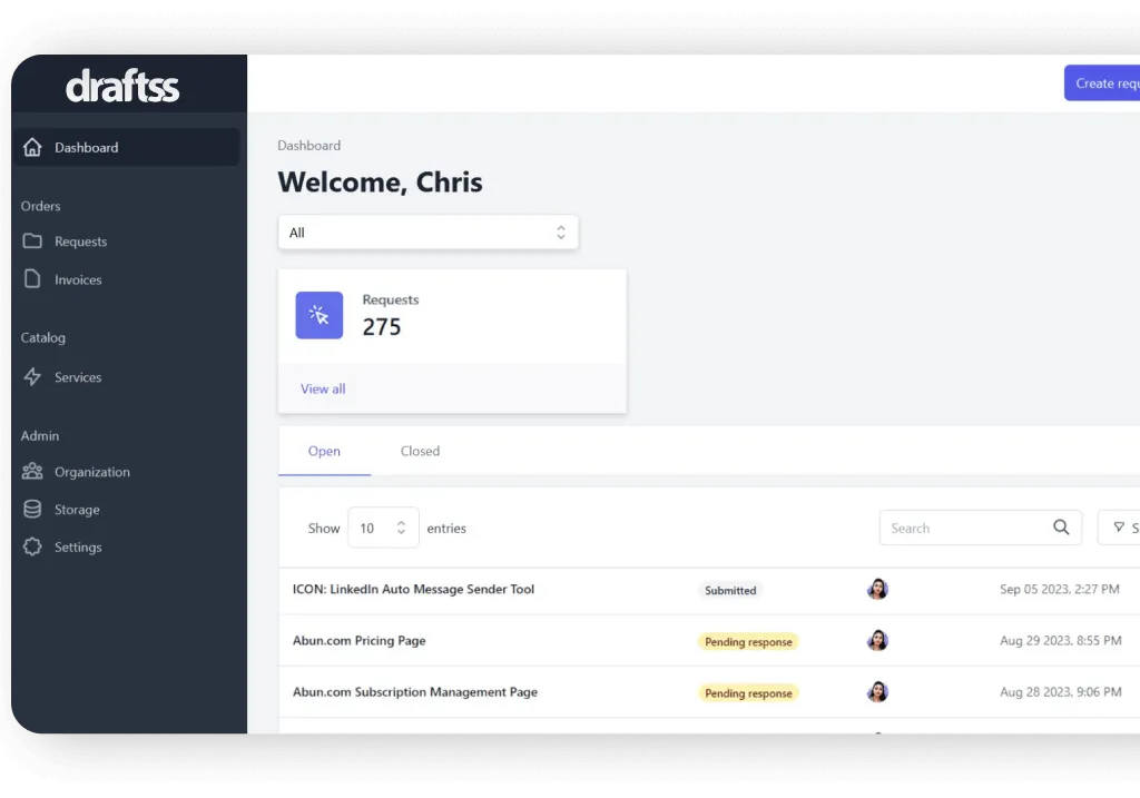 Dashboard Screenshot