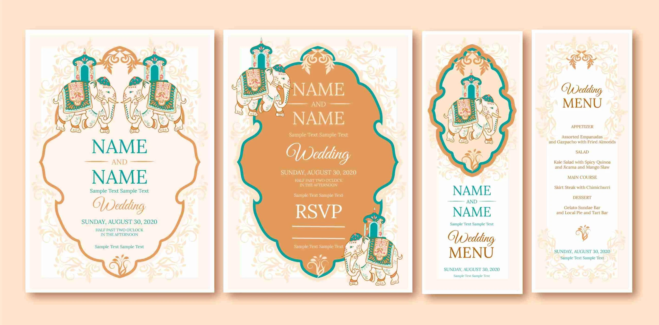 Wedding Invitation Design template.