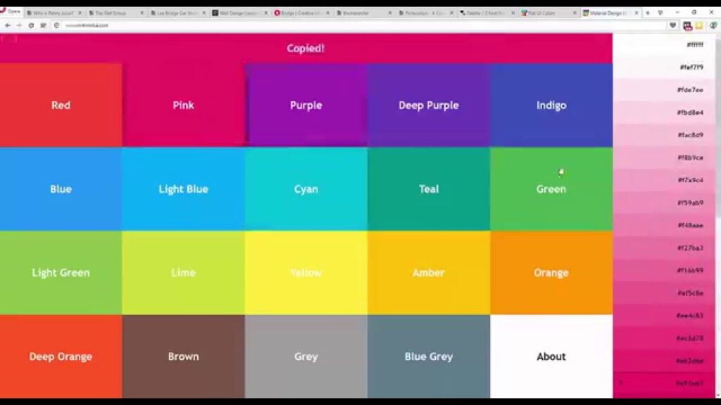 Image of a color palette.
