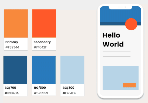 colour consistent for graphic design in mobile application for branding