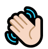 Emoji of waving hand
