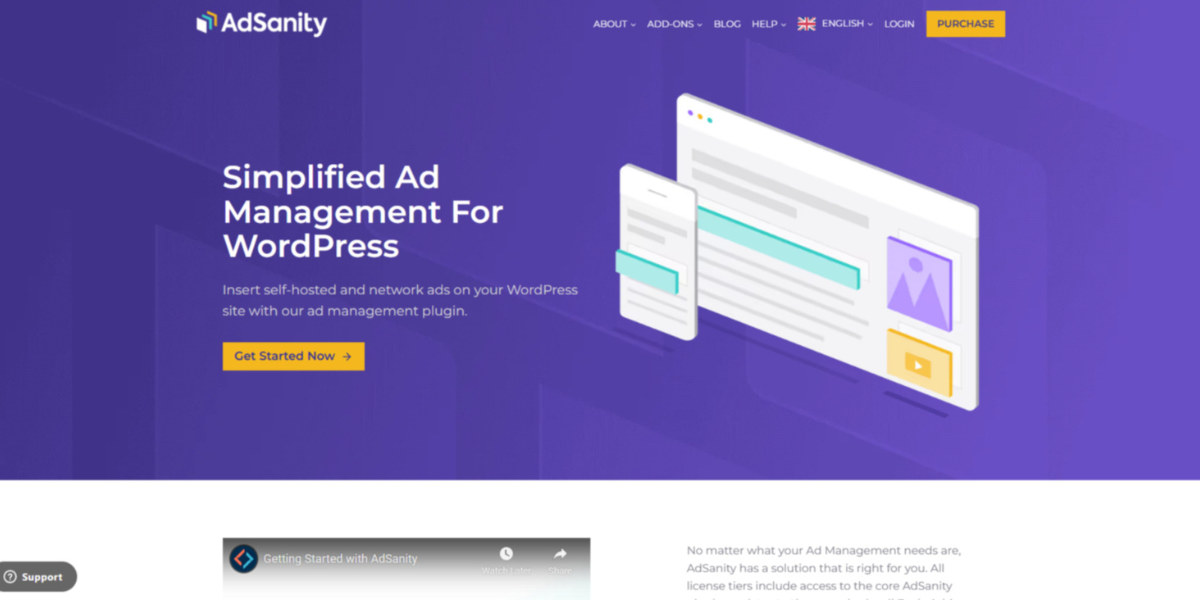 AdSanity WordPress Plugin for Banner Ads.