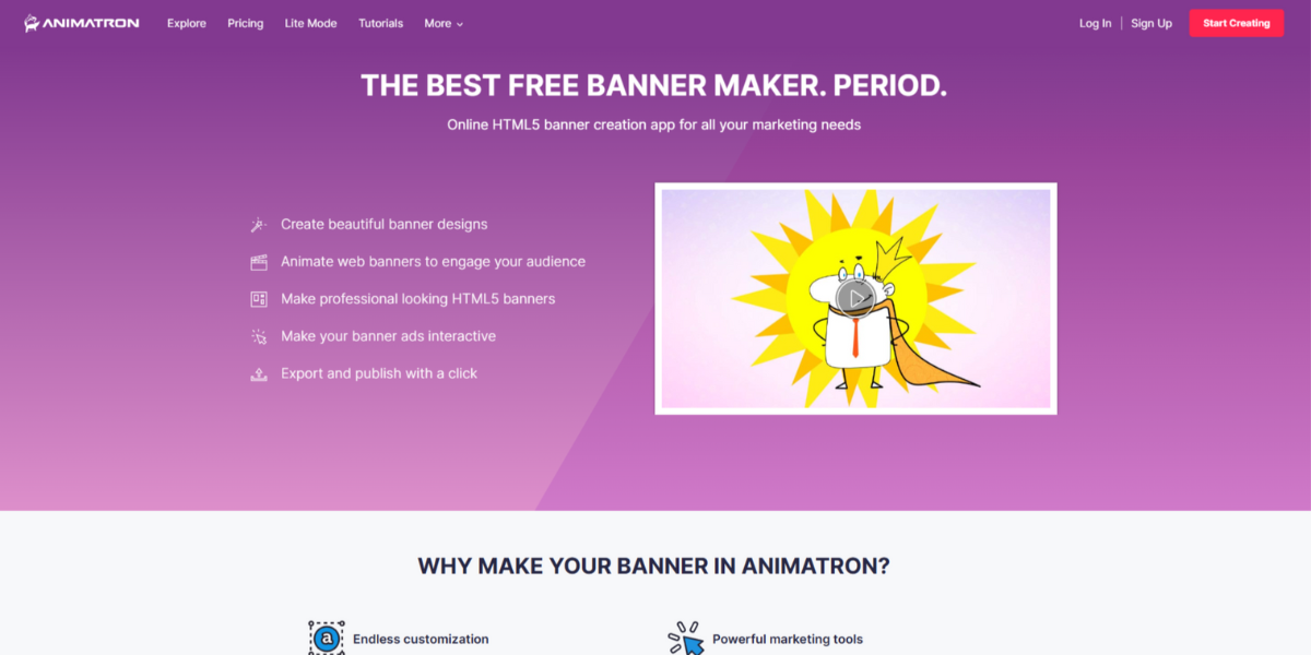 Animatron free html5 banner maker.