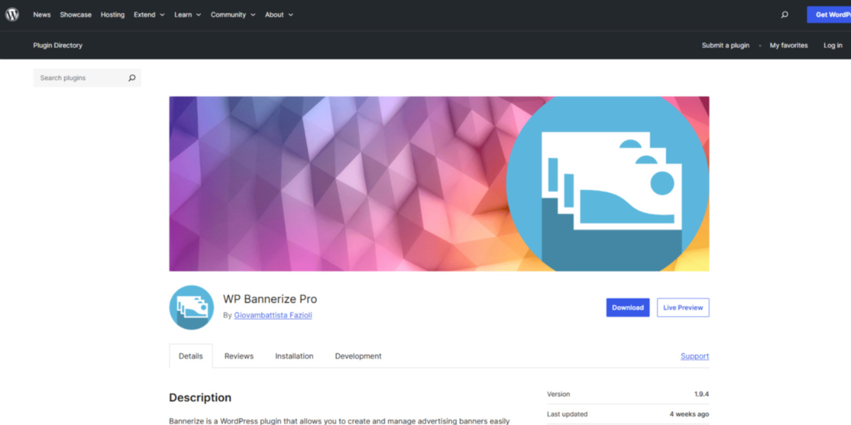 WP Bannerize Banner Plugin