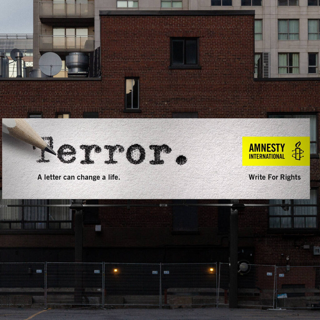 amnesty advertising graphic design