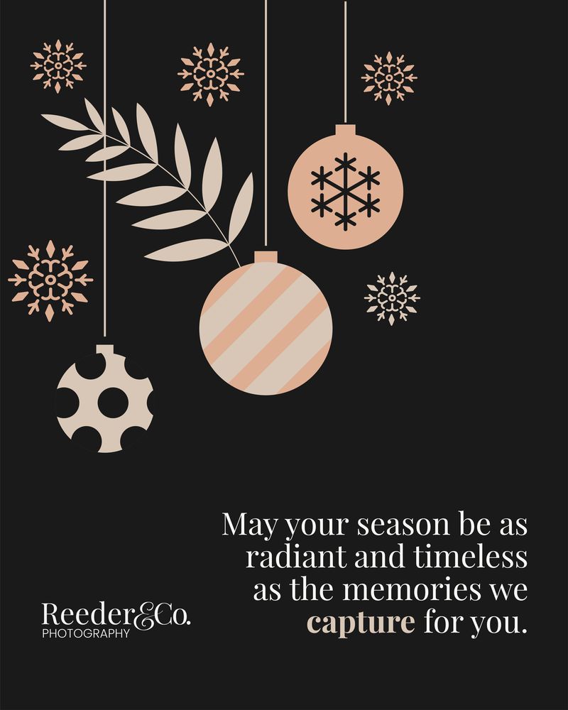 Holiday-themed social media graphic for Reeder & Co Photography, designed by Draftss as part of the Draftss portfolio and unlimited graphic designs service.